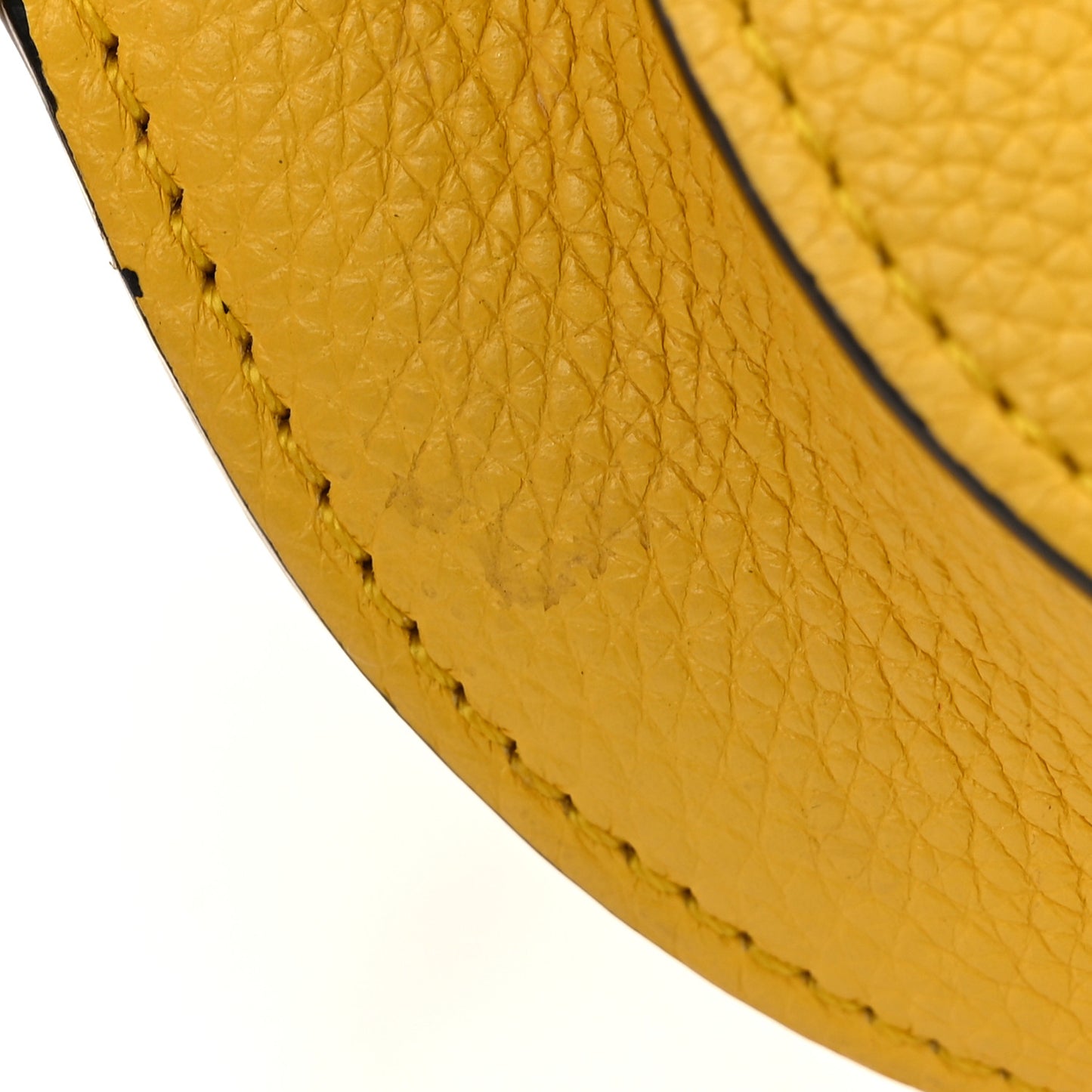 Grained Calfskin Mini Gate Crossbody Bag Yellow