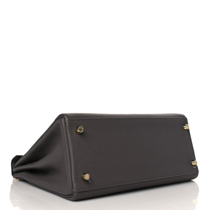 Hermes Togo Kelly Retourne 28 Etain 4 of 11
