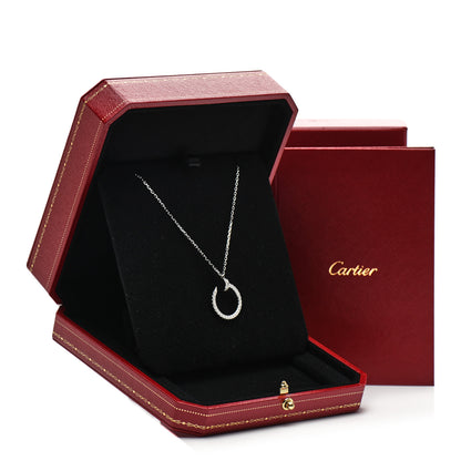 Cartier 18K White Gold Diamond Juste Un Clou Paved Pendant Necklace 5 of 5