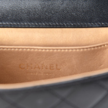 Chanel Goatskin Quilted Chic Pearls Flap Black 8 of 11