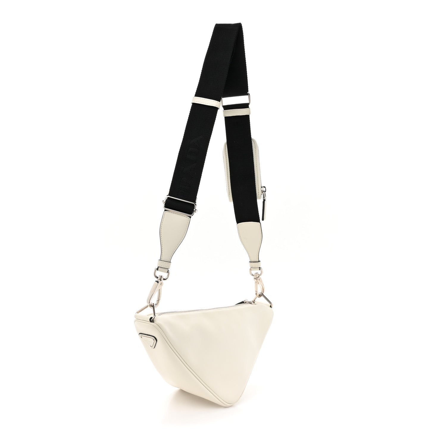 Grace Lux Triangle Shoulder Bag White