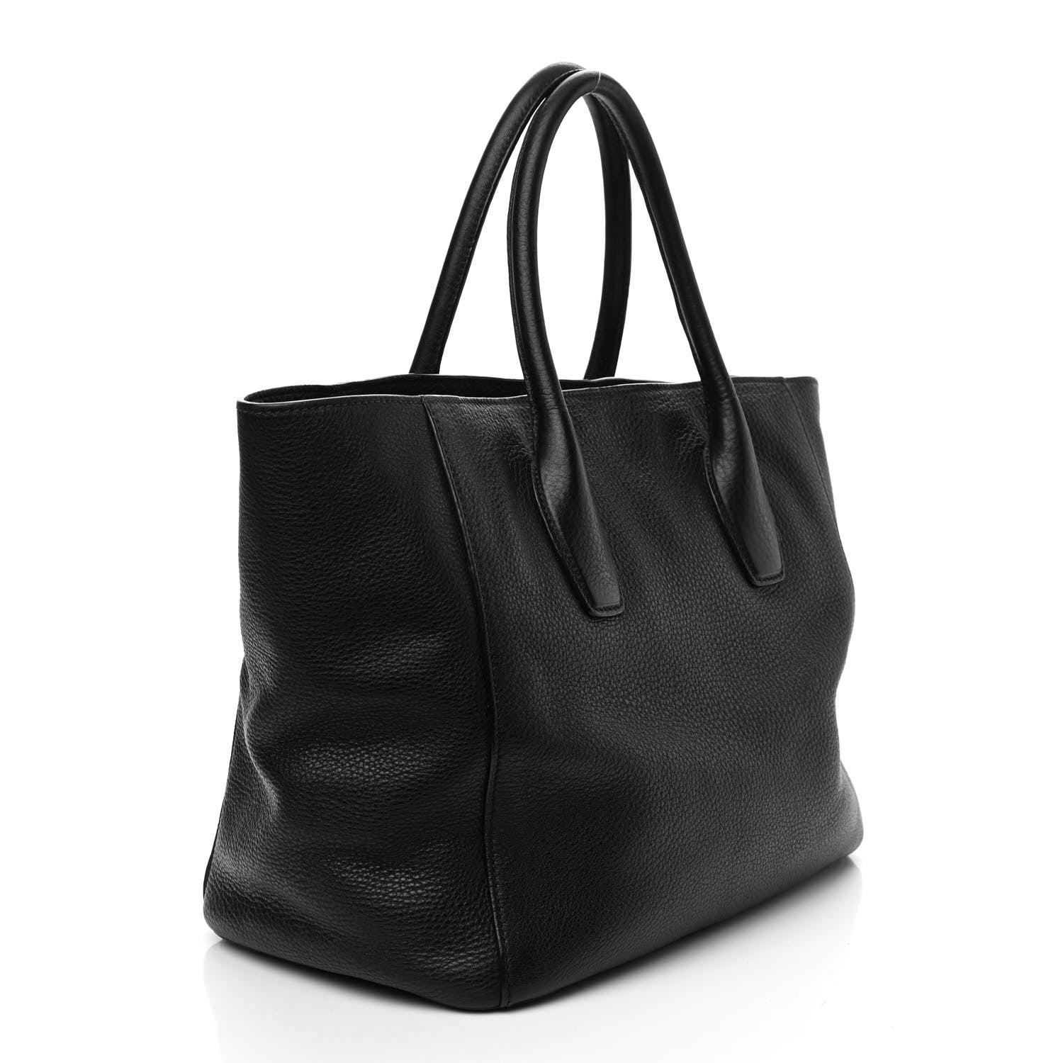 Prada Vitello Daino Tote Black 3 of 13