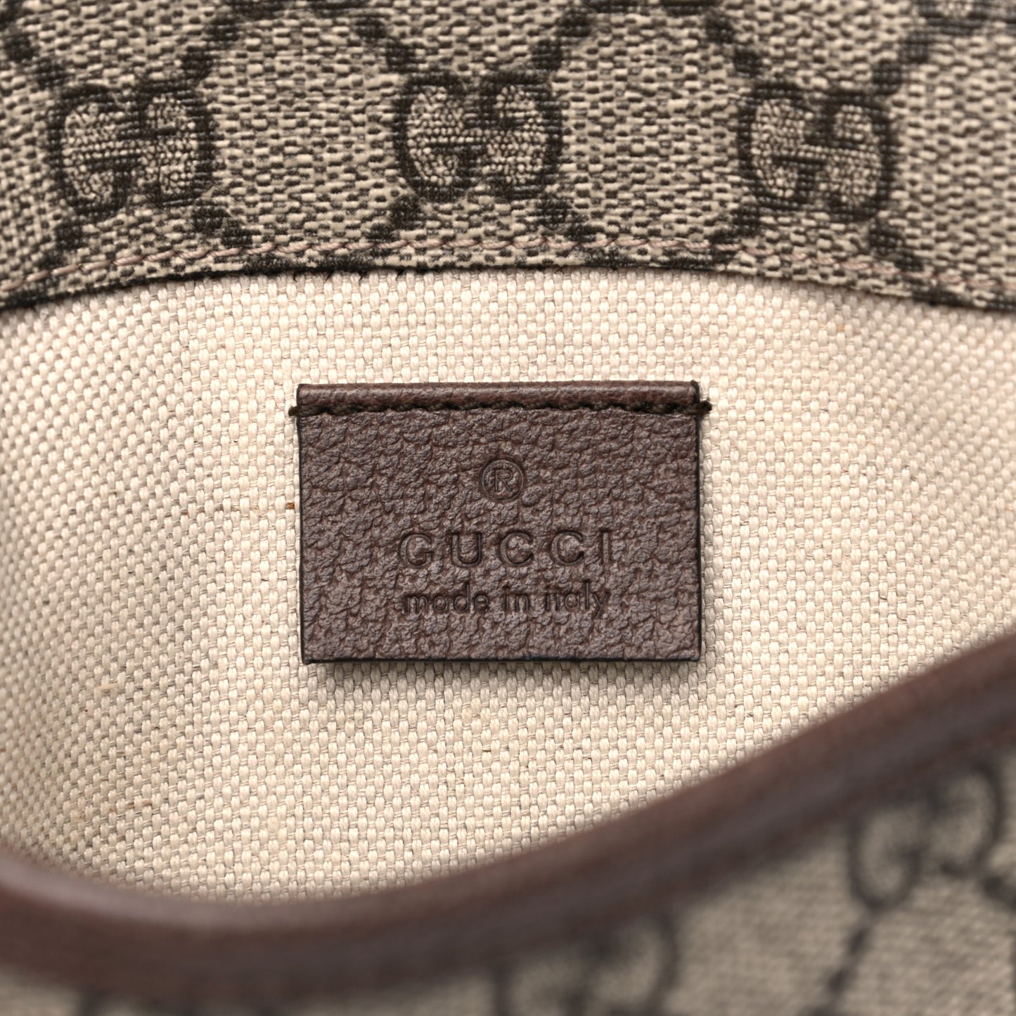 GG Supreme Monogram Neo Vintage Web Belt Bag Brown