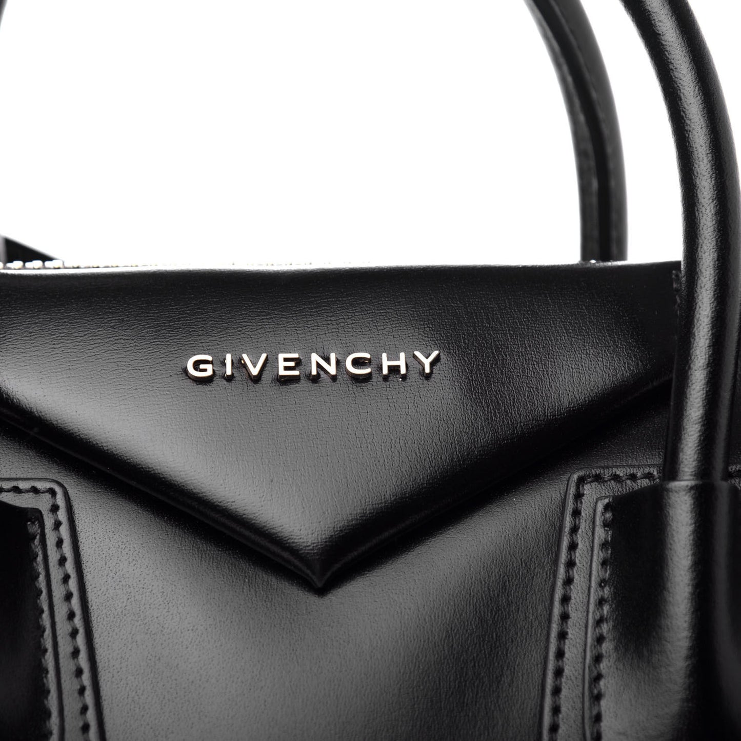 Shiny Lord Calfskin Medium Antigona Black