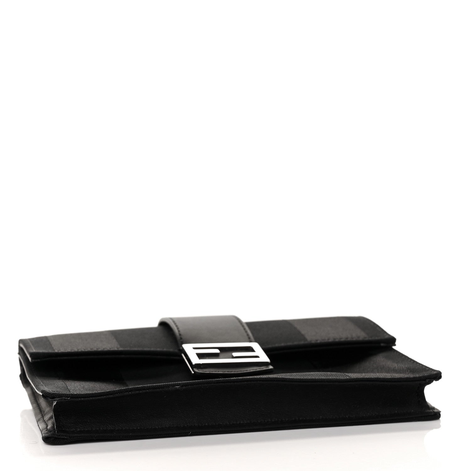 Fendi Recycled Nylon Vitello Grace Light Pequin Baguette Belt Pouch Black 3 of 7