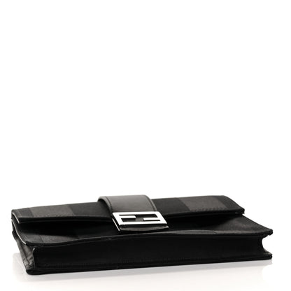 Fendi Recycled Nylon Vitello Grace Light Pequin Baguette Belt Pouch Black 3 of 7