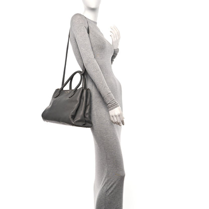 Miu Miu Goatskin Madras Top Handle Double Zip Tote Marmo 2 of 15