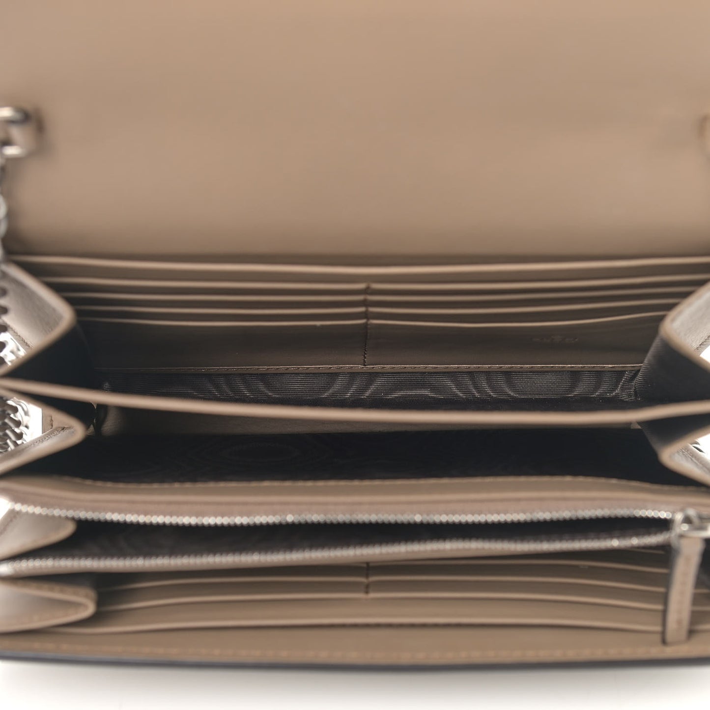 GG Supreme Monogram Mini Dionysus Chain Wallet Beige Taupe
