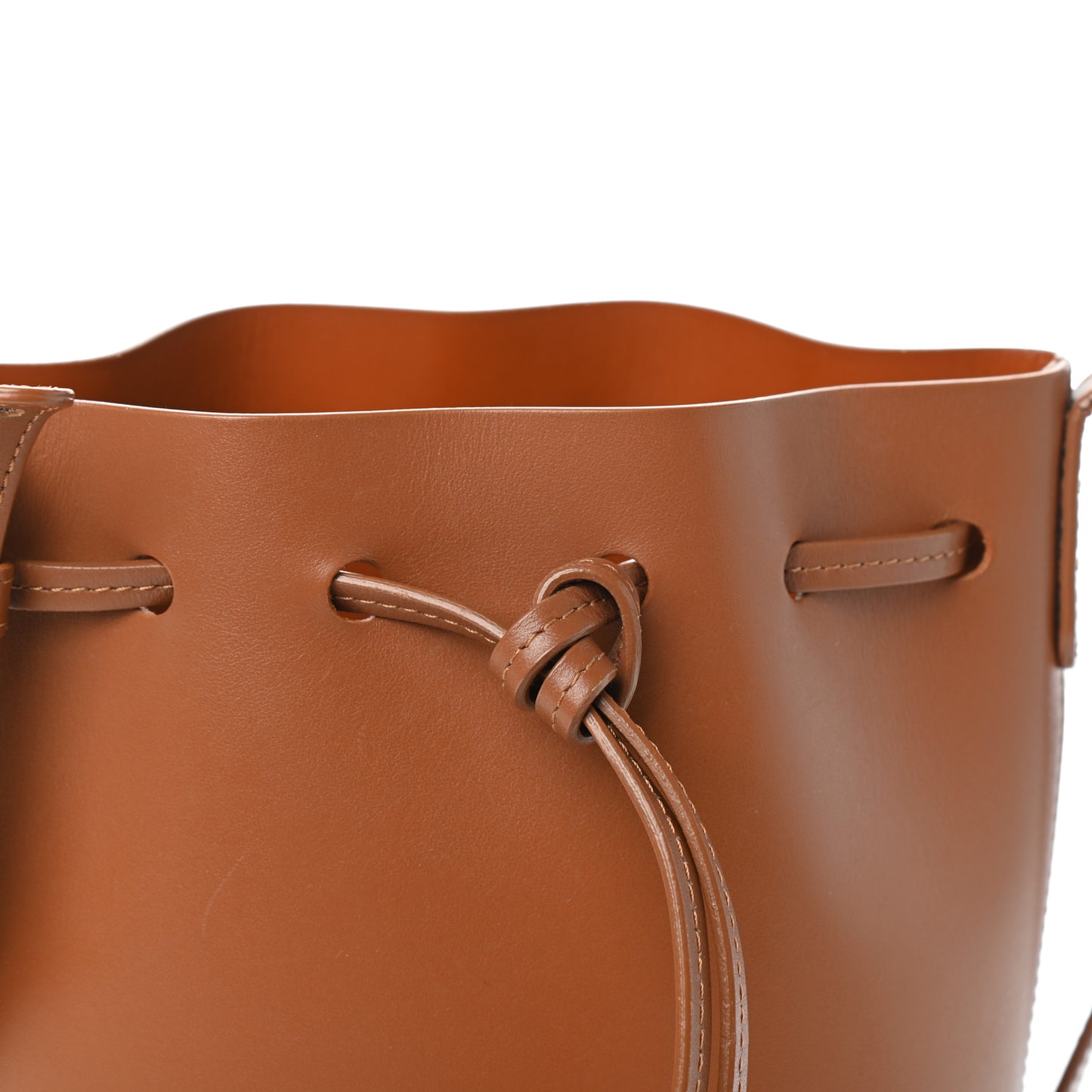 Calfskin Mini Mini Bucket Bag Camello