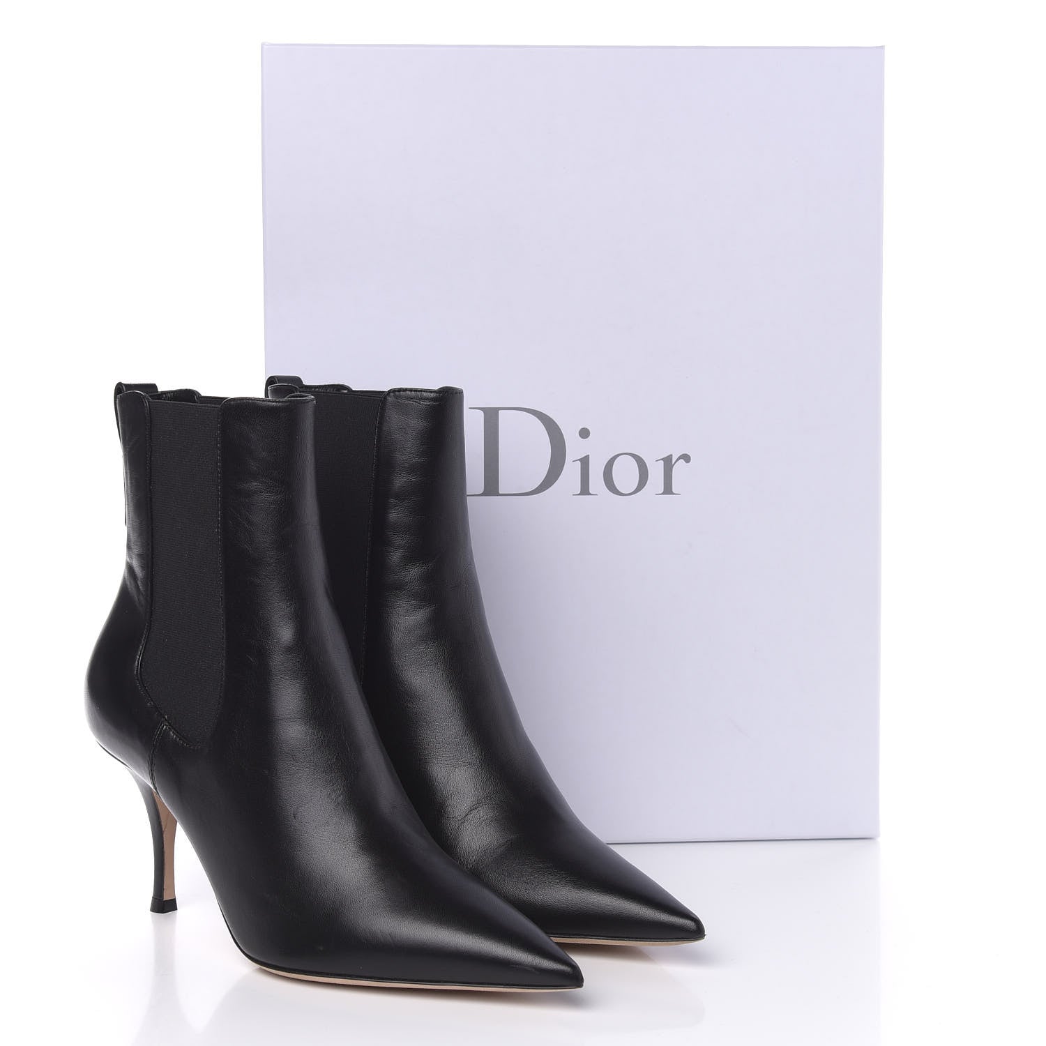 Christian Dior Lambskin District Ankle Boots 38.5 Black 10 of 10