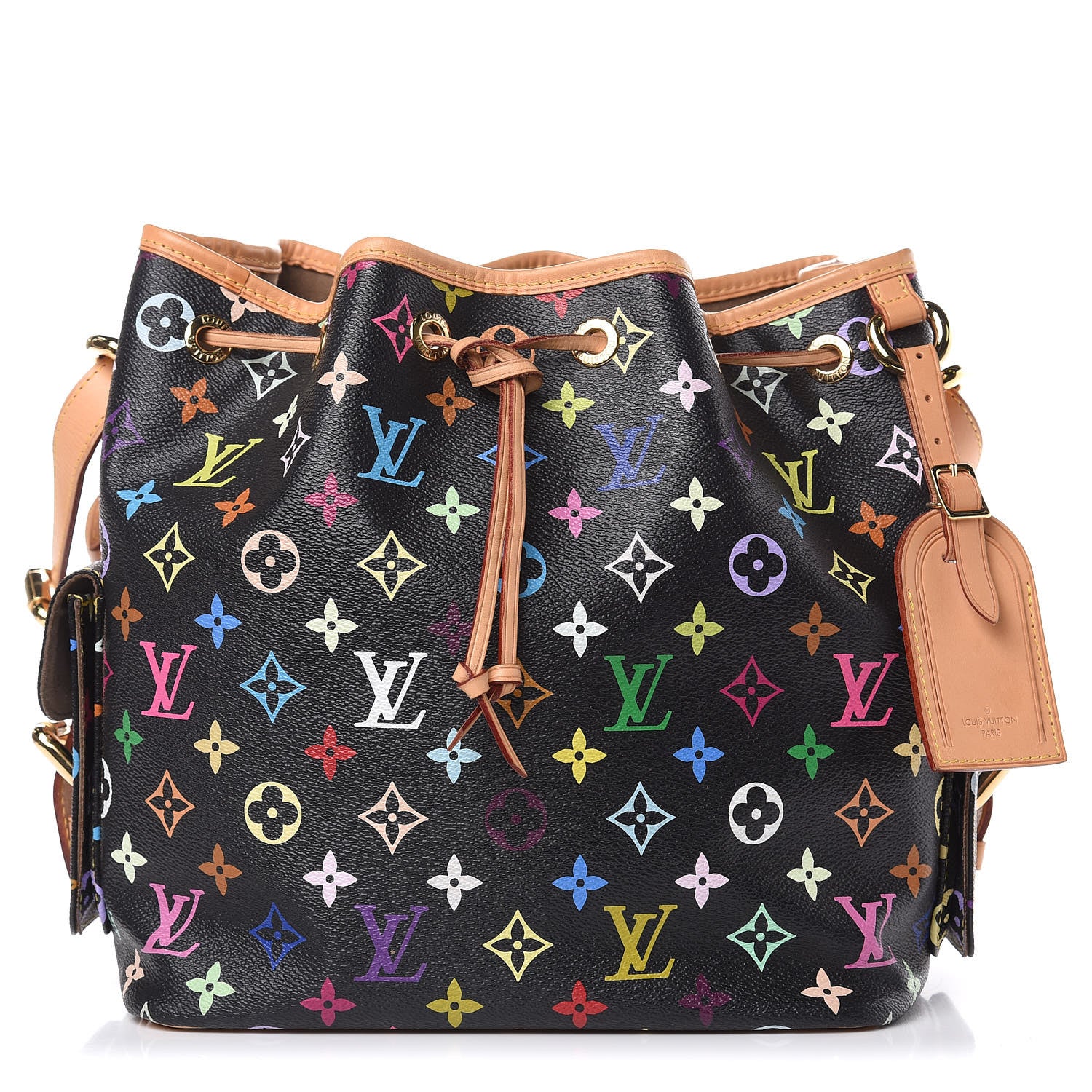 Louis Vuitton Monogram Multicolor Petit Noe Black 1 of 12