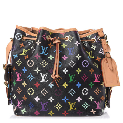 Louis Vuitton Monogram Multicolor Petit Noe Black 1 of 12