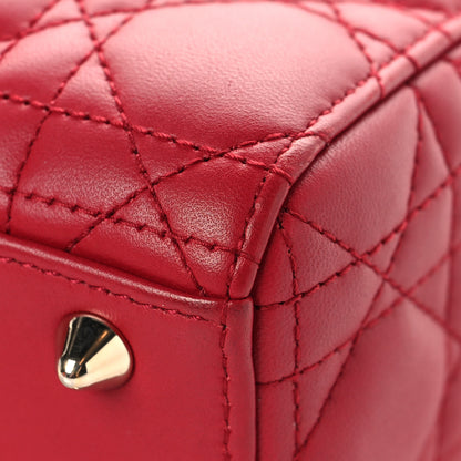 Christian Dior Lambskin Cannage Small My ABCDior Lady Dior Red 11 of 12