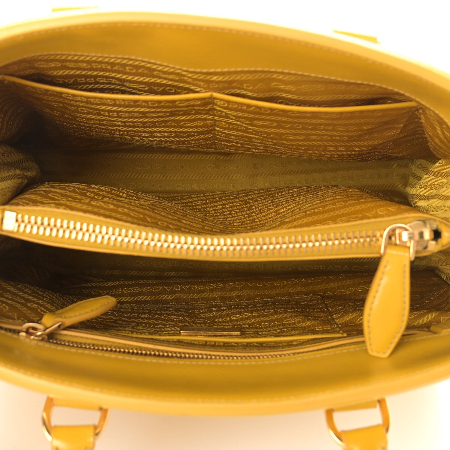 Prada Saffiano Lux Parabole Tote Mimosa 11 of 17