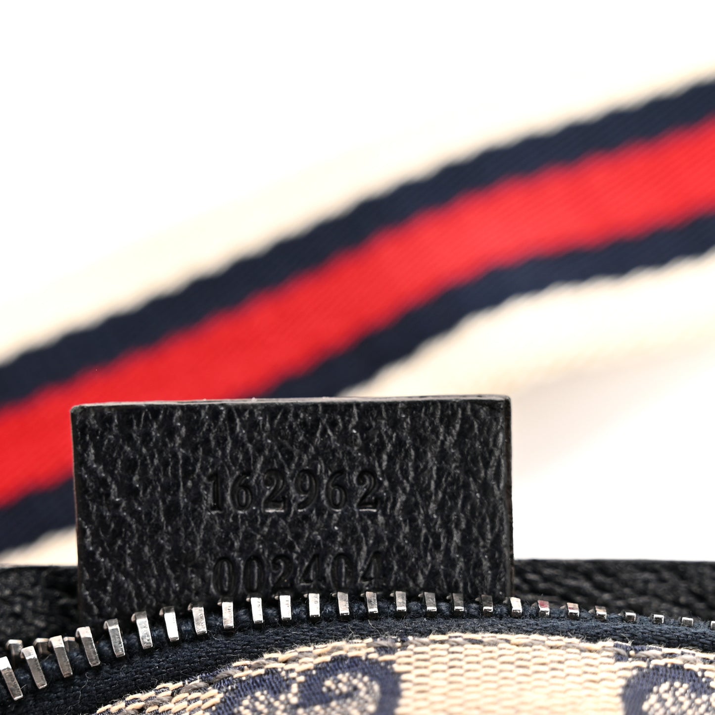 GG Monogram Web Double Pocket Belt Bag Navy