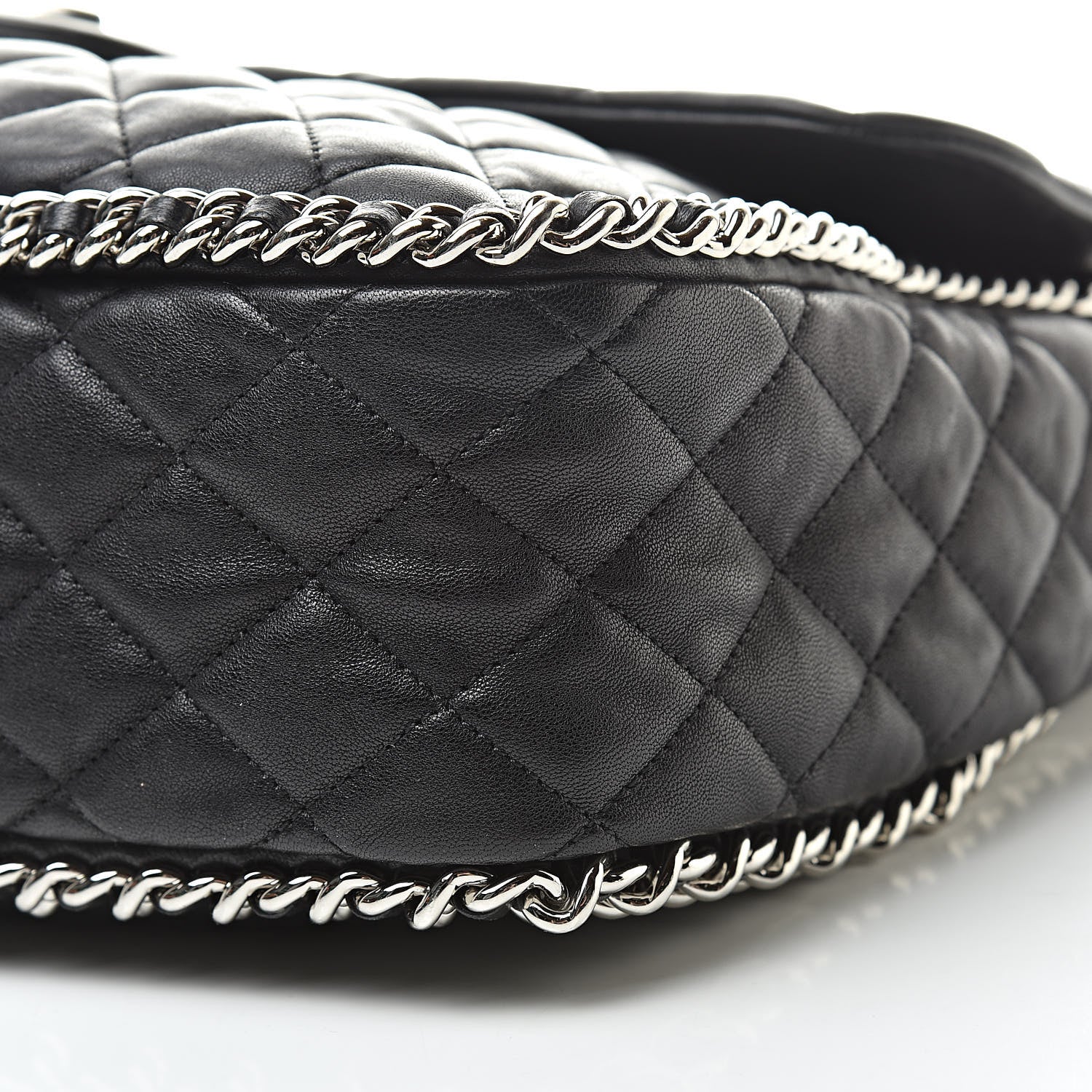 Chanel Washed Lambskin Quilted Maxi Chain Around Flap Black 10 of 11
