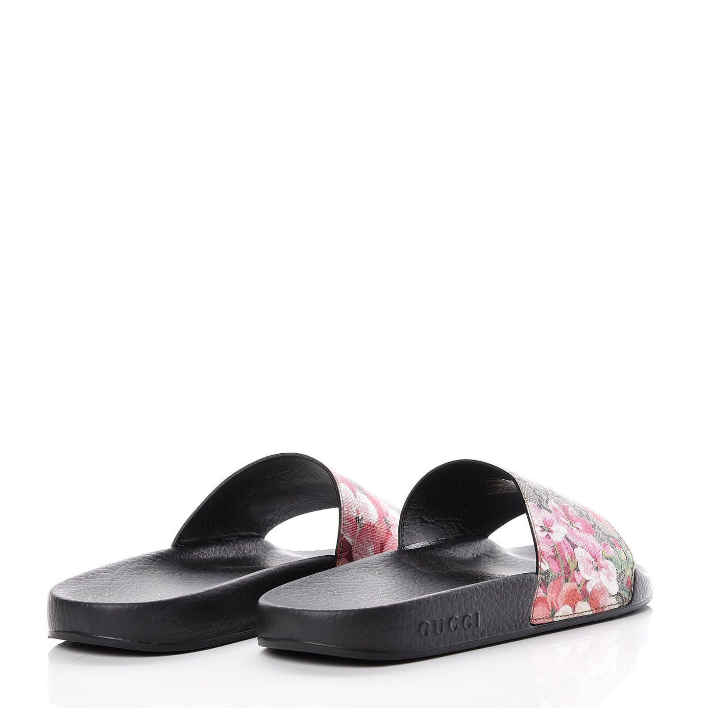 GG Supreme Monogram Blooms Slide Sandals 40 Beige Multicolor