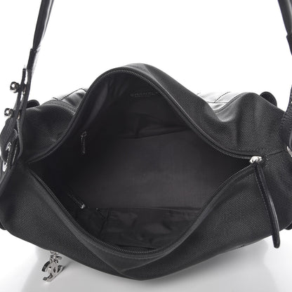 Chanel Coated Canvas Paris Biarritz Hobo Black 5 of 7