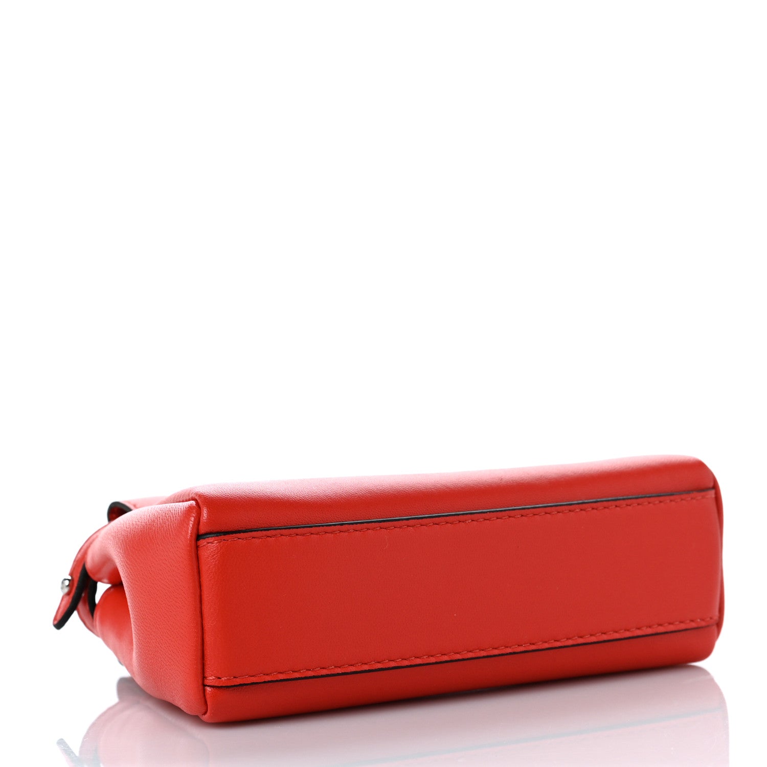 Fendi Shiny Nappa Micro Peekaboo Iconic Satchel Rosso Pimento 3 of 8