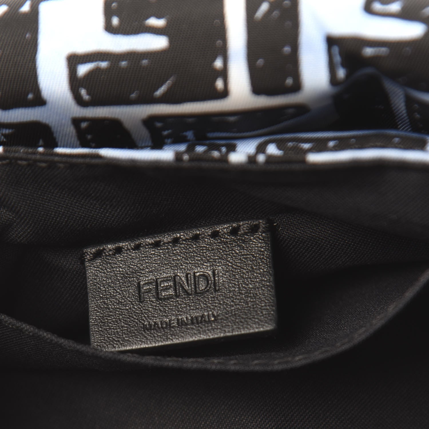 Fendi X JOSHUA VIDES Nylon FF Cloudy Mini Belt Baguette Bag White Celeste Black 7 of 11