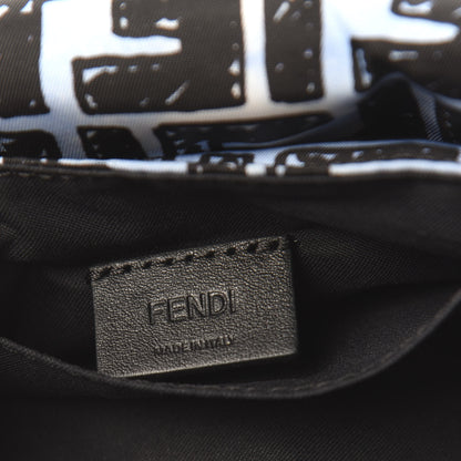 Fendi X JOSHUA VIDES Nylon FF Cloudy Mini Belt Baguette Bag White Celeste Black 7 of 11