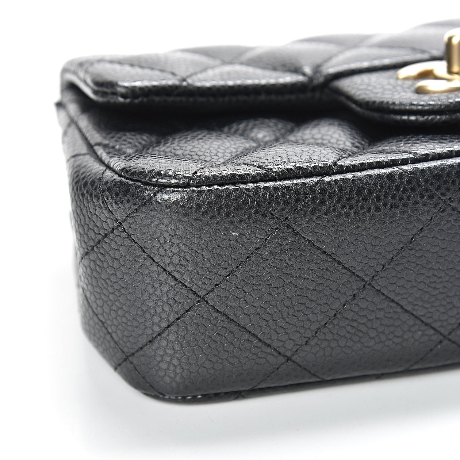 Chanel Metallic Caviar Quilted Extra Mini Flap Black 11 of 12