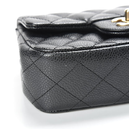 Chanel Metallic Caviar Quilted Extra Mini Flap Black 11 of 12