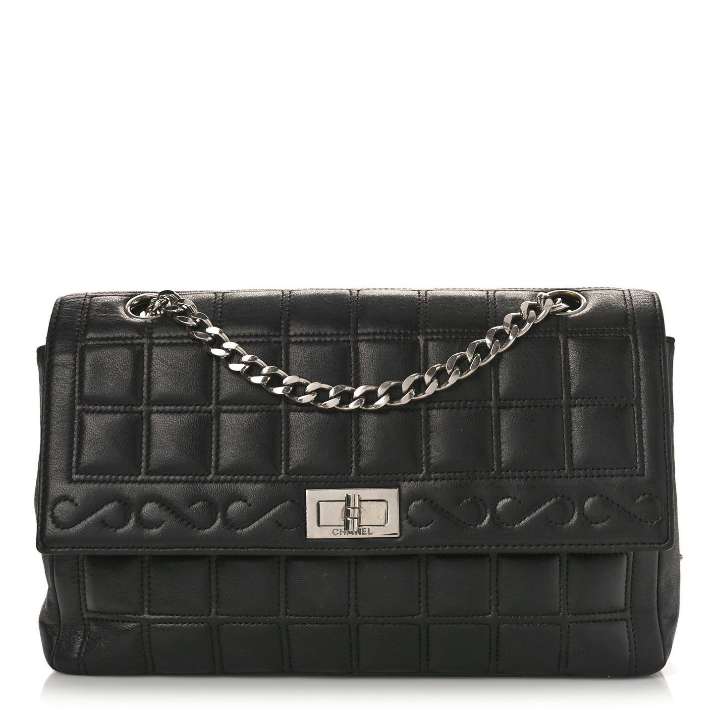 Lambskin Quilted Mademoiselle Flap Black