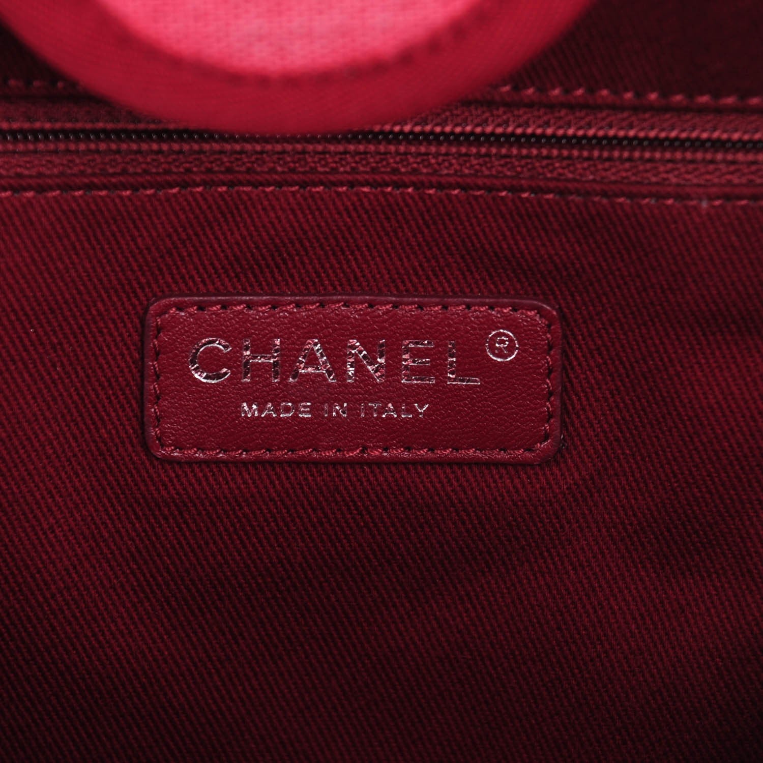 Chanel Canvas Large Deauville Tote Red 6 of 7