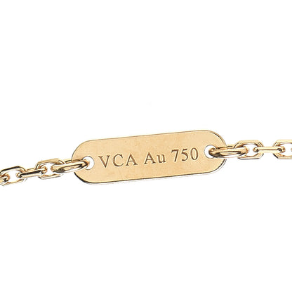 Van Cleef & Arpels 18K Yellow Gold Mother of Pearl Vintage Alhambra Pendant Necklace 6 of 8
