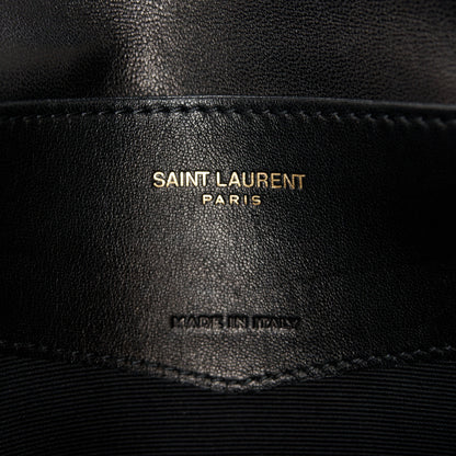 Saint Laurent Lambskin Quilted Double Flap Chain Pouch Black 6 of 7
