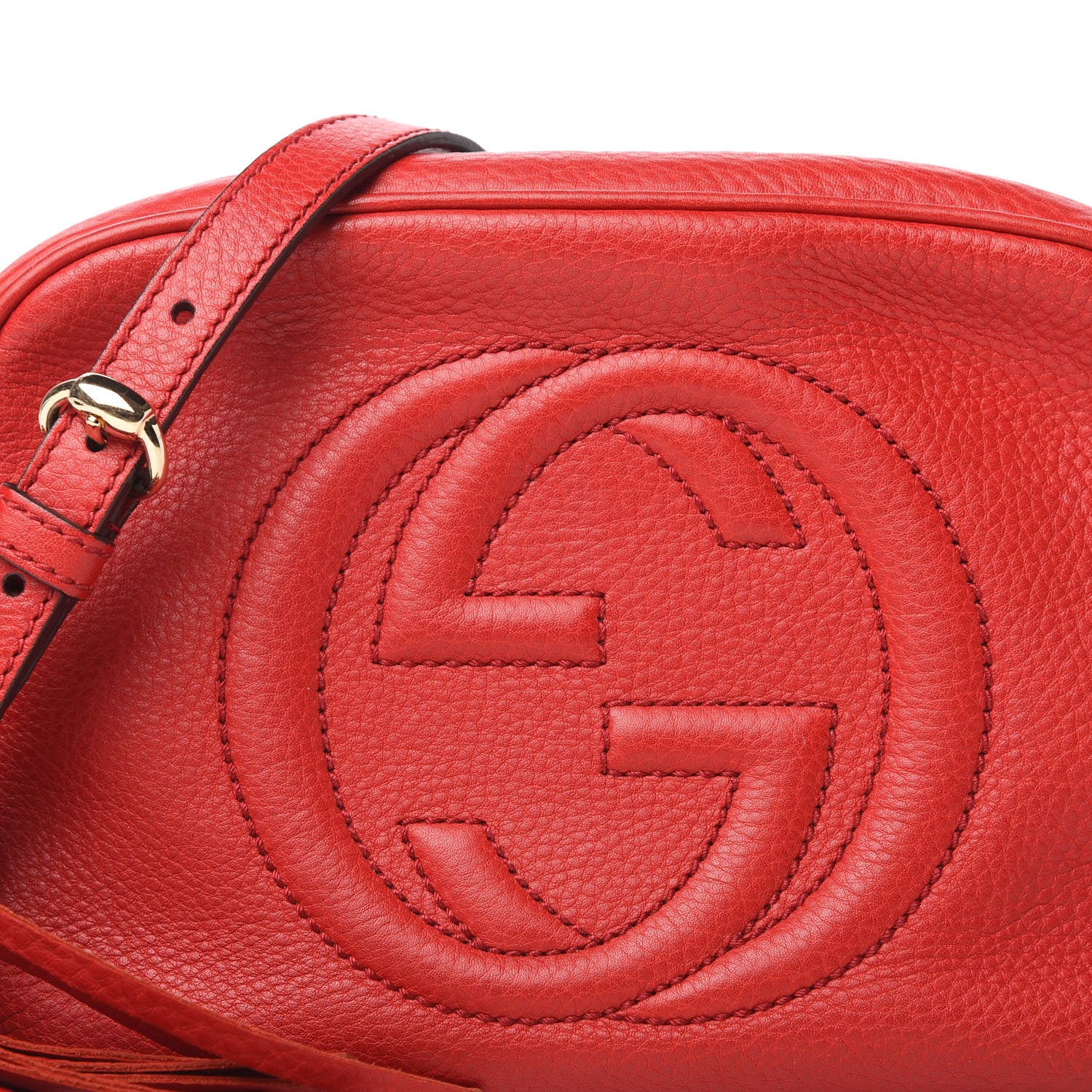 Gucci Pebbled Calfskin Small Soho Disco Bag Tabasco Red 10 of 10