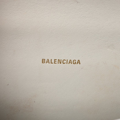 Balenciaga Shiny Calfskin Crocodile Embossed Hourglass Top Handle Bag XS White 6 of 10