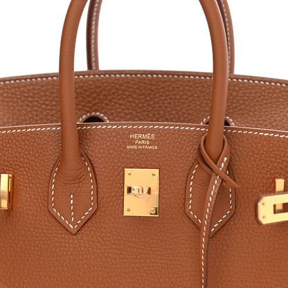 Hermes Togo Birkin 25 Gold 6 of 10