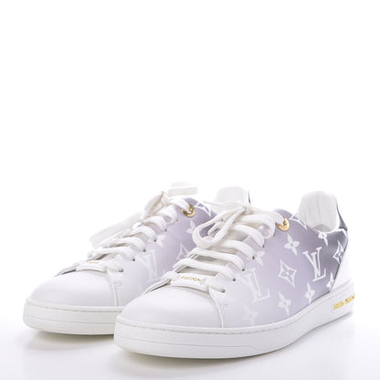Louis Vuitton Calfskin Monogram Frontrow Sneakers 38 White Black 3 of 10