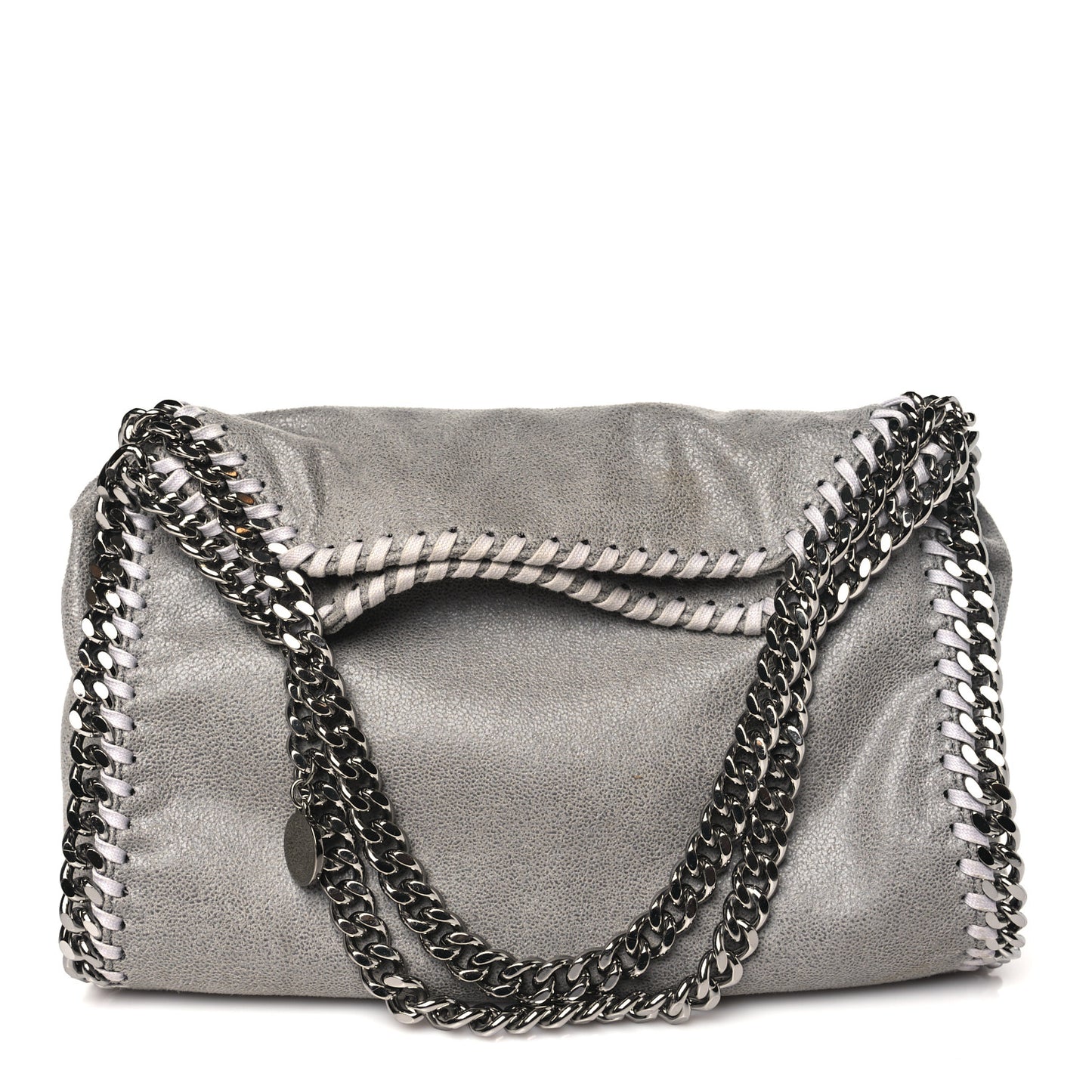 Shaggy Deer Mini Falabella Fold Over Tote Light Grey