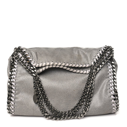 Stella McCartney Shaggy Deer Mini Falabella Fold Over Tote Light Grey 1 of 11