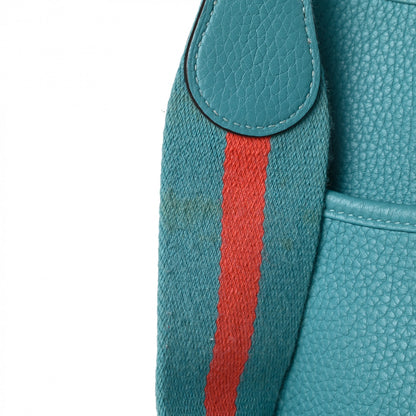 Hermes Taurillon Clemence Amazone Evelyne III PM Bleu Saint Cyr Orange Poppy 11 of 11