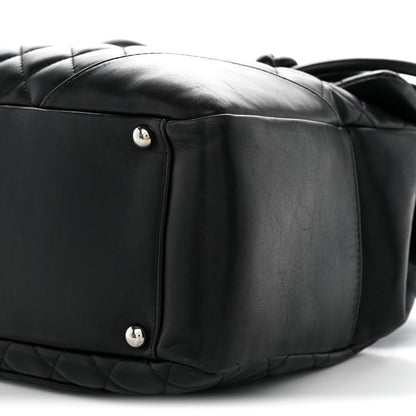 Chanel Calfskin Quilted Large Cambon Flap Black White 11 of 12