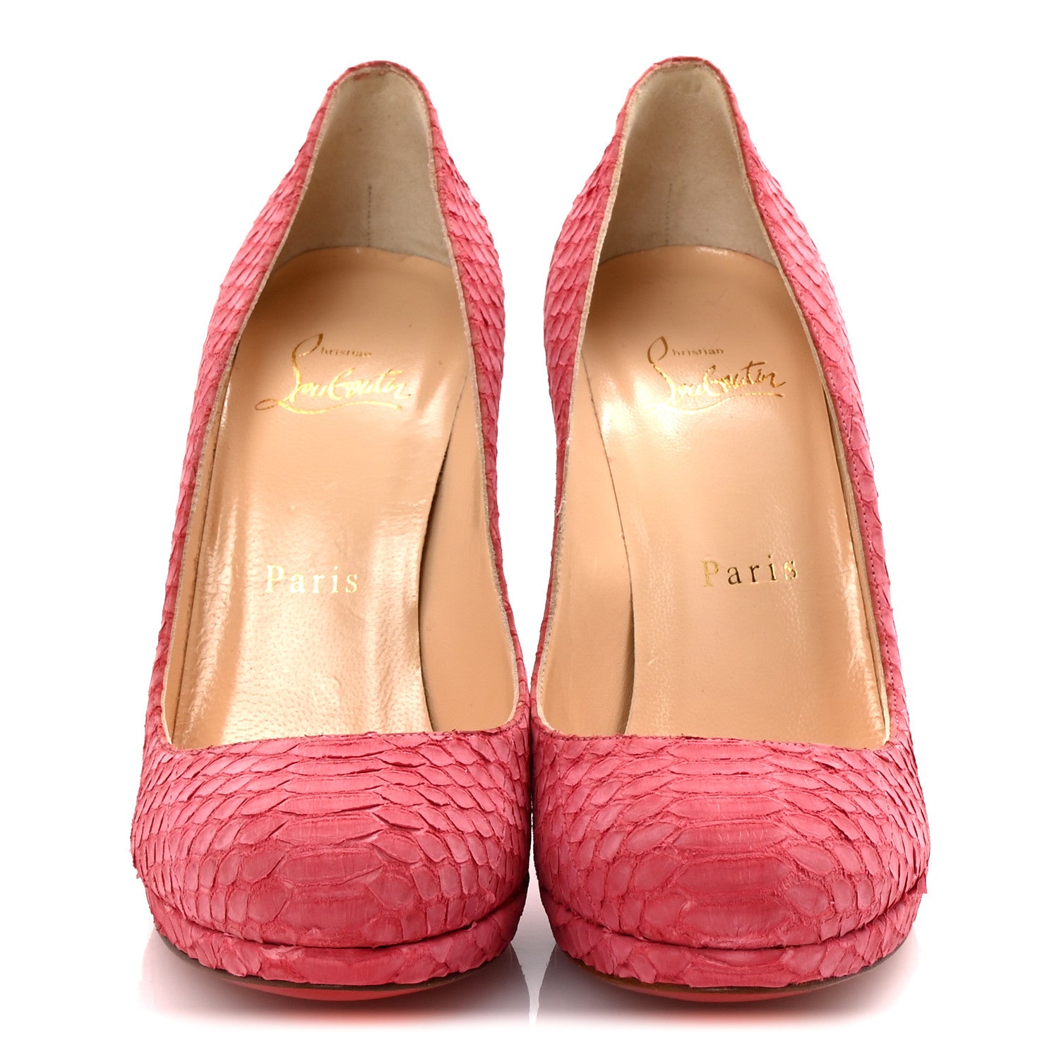 Christian Louboutin Watersnake Nubuck Neofilo 120 Pumps 36 Framboisine 2 of 9
