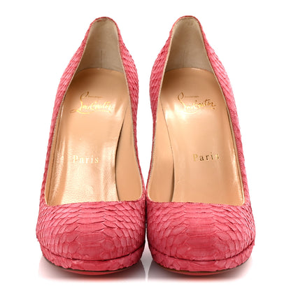 Christian Louboutin Watersnake Nubuck Neofilo 120 Pumps 36 Framboisine 2 of 9