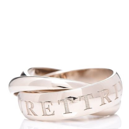 Cartier 18K White Gold 98 Xmas Limited Trinity Ring 49 4.75 9 of 11