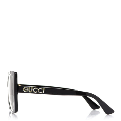 Gucci Crystal Square Frame GG Sunglasses GG0418S Black 2 of 8