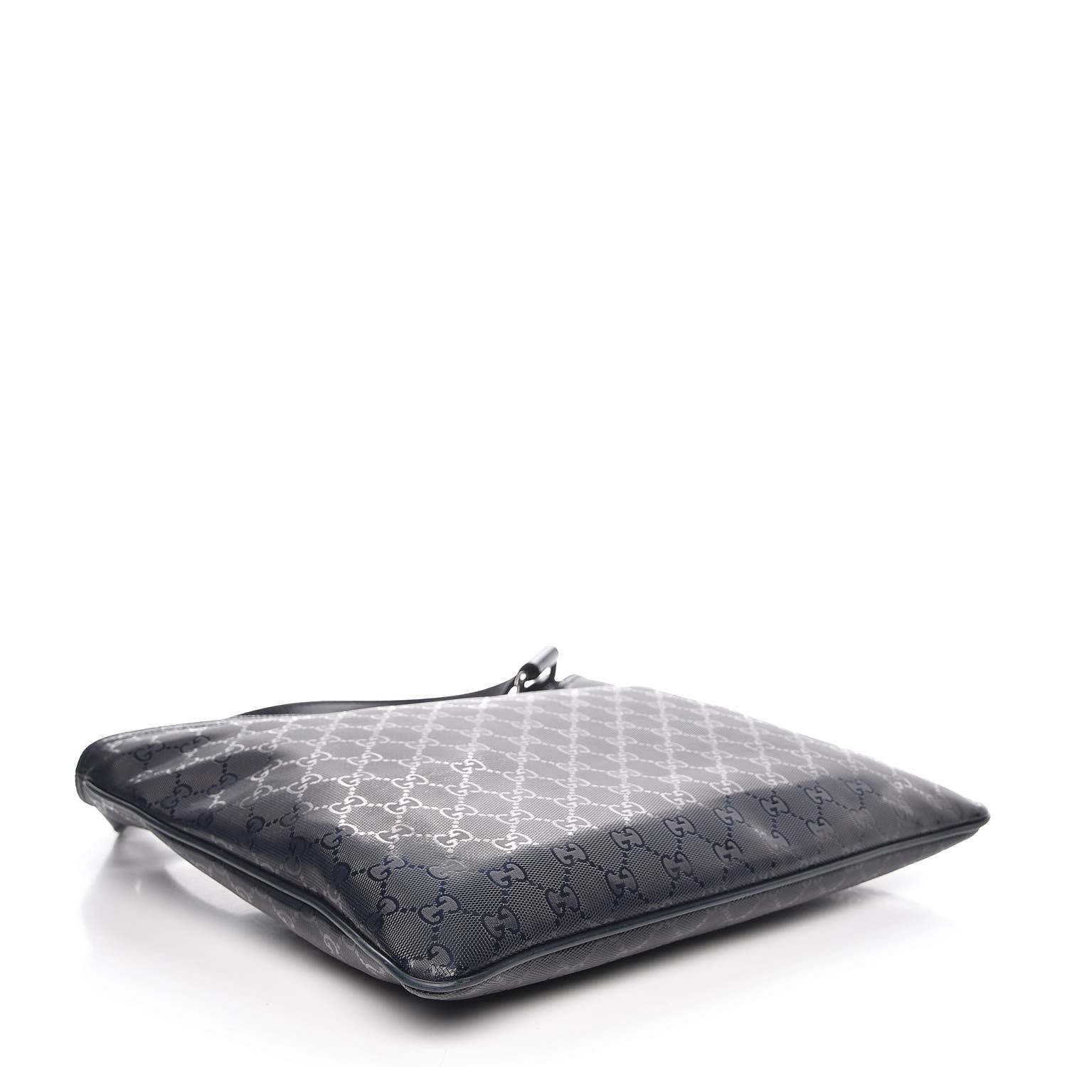Gucci Imprime Monogram Medium Flat Messenger Bag Navy 4 of 7