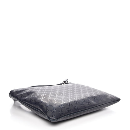 Gucci Imprime Monogram Medium Flat Messenger Bag Navy 4 of 7
