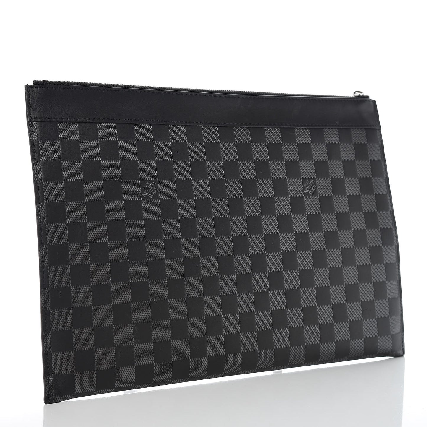 Damier Infini Discovery Pochette GM Onyx Silver