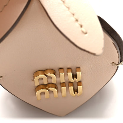 Miu Miu Calfskin Trick Bag Charm Powder Beige Cognac 3 of 5