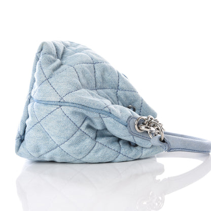 Stella McCartney Eco Denim Quilted Small Bucket Bag Blue 8 of 12