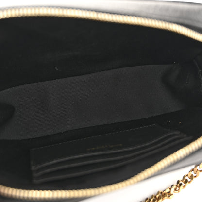 Saint Laurent Calfskin Suede Matelasse Monogram Mini Lou Camera Bag Black 5 of 12