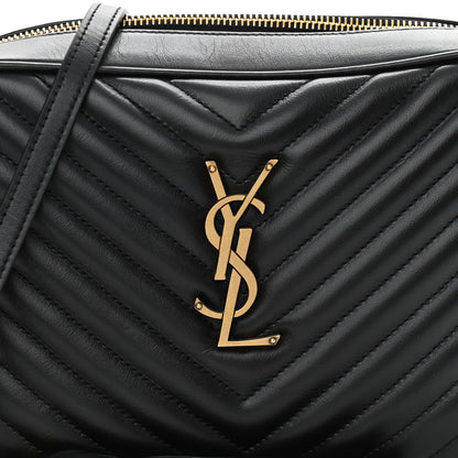 Saint Laurent Calfskin Matelasse Monogram Lou Camera Bag Black 8 of 10